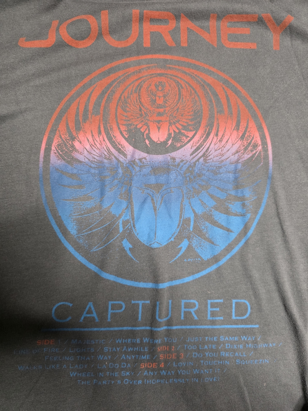 Graphic Long-Sleeve Tee - Charcoal with Red & Blue Print - Picture 2 of 4